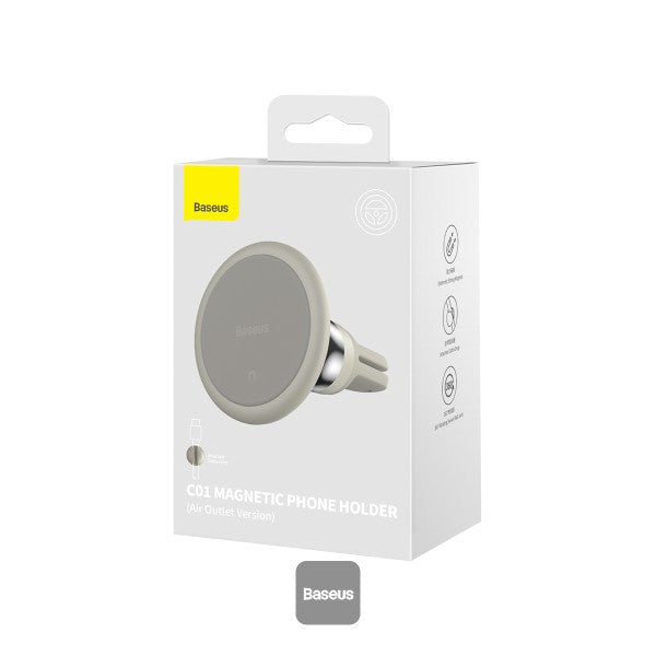 Baseus C01 Magnetic Phone Holder (Air Outlet Version) Creamy White