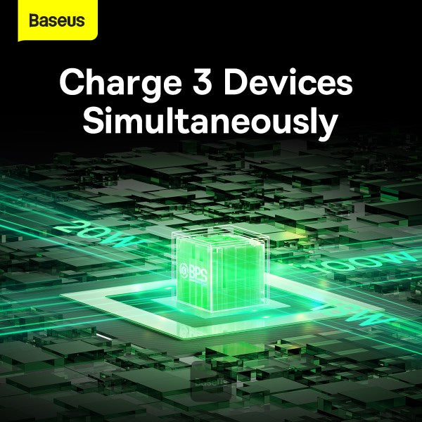 Baseus Traction Series Retractable 3-in-1 Fast Charging Cable (Fast charging easy to store 360° rotation Easy to stick on) - White