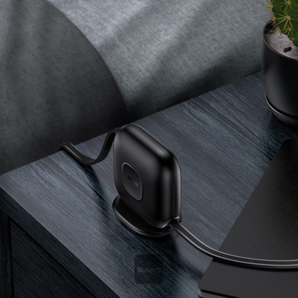 Baseus Traction Series Retractable 3-in-1 Fast Charging Cable 100W (Fast charging easy to store 360° rotation Easy to stick on) - Black
