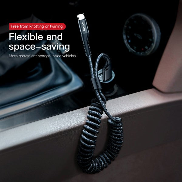 Baseus Fish eye Spring Data Cable USB For Type-C 2A 1m Black