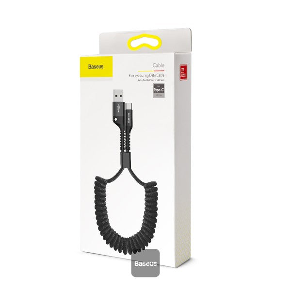 Baseus Fish eye Spring Data Cable USB For Type-C 2A 1m Black