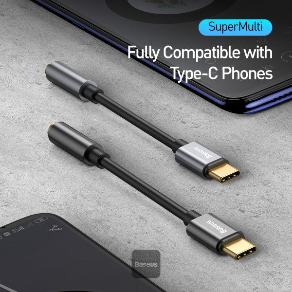 Baseus Headphone Adapter Type-C to 35MM Female Adaptor L54 - Grey