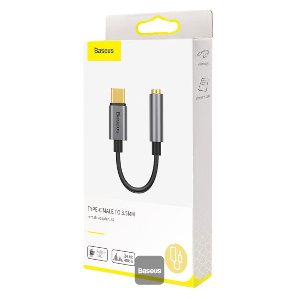 Baseus Headphone Adapter Type-C to 35MM Female Adaptor L54 - Grey