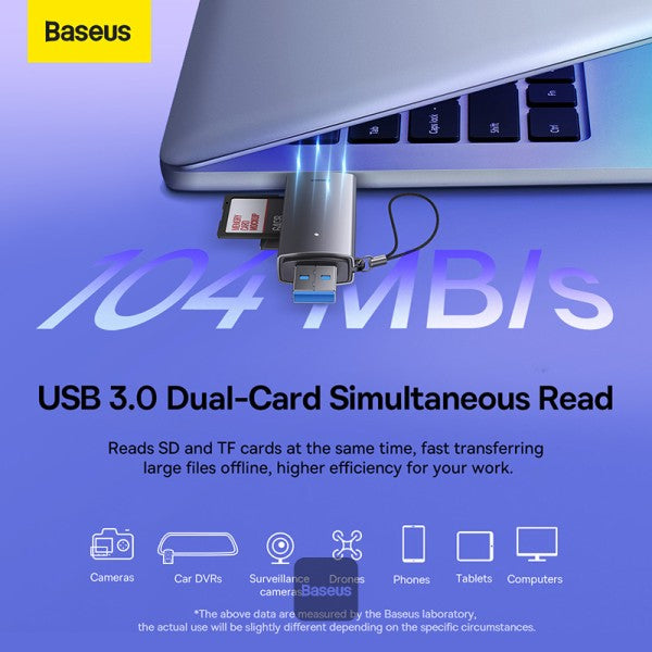 Baseus Card Reader Dual Output USB-A & Type-C to SD TF Card Reader