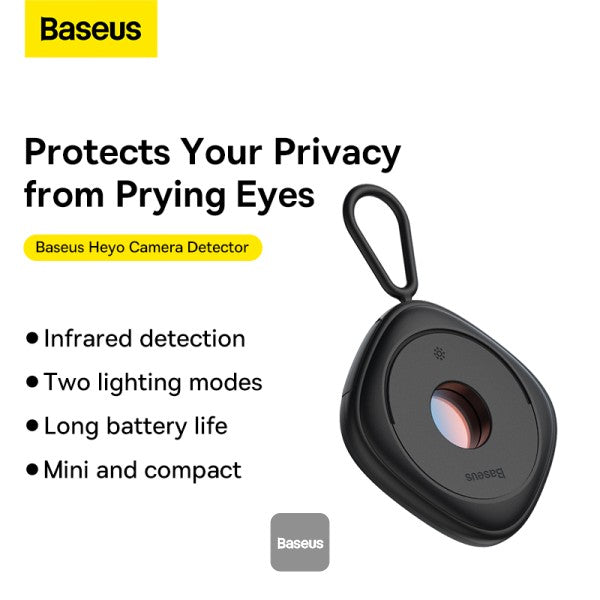 Baseus Heyo Camera Detector Mini Travel Hotel Hidden Camera Finder Camera Infrared Detector Black