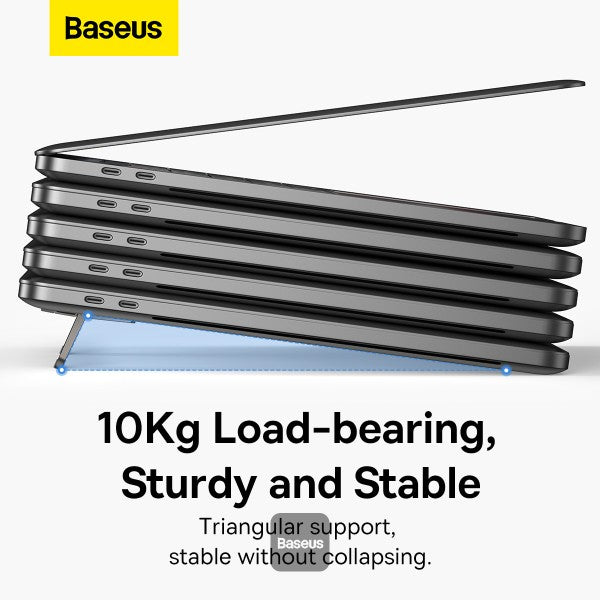 Baseus Slim Laptop Kickstand (2 PCS) Compact Durable Heat Dissipation Adjustable Viewing Angle - Black