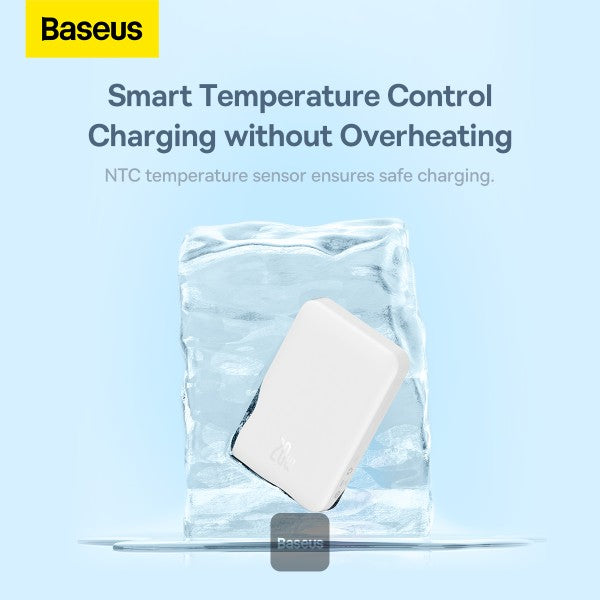 Baseus Power Bank 10000mAh Magnetic Mini Wireless Fast Charging 20W White
