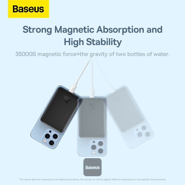 Baseus Power Bank 10000mAh Magnetic Wireless Fast Charging 20W Black