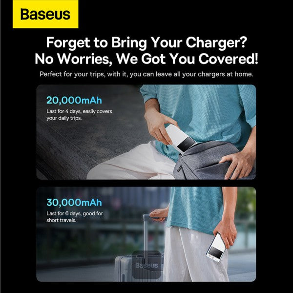 Baseus Star-Lord Digital Display Fast Charge Power Bank 20000mAh (225W) White