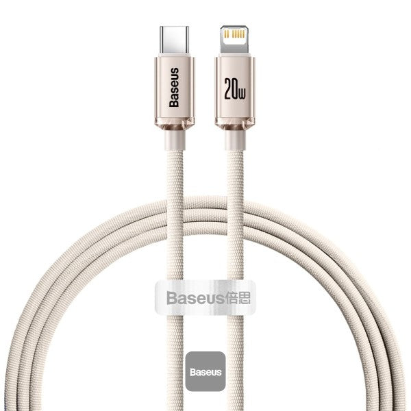 Baseus Crystal Shine Series Type C cable - Lightning Fast Charging Power Delivery 20W 12M - Pink