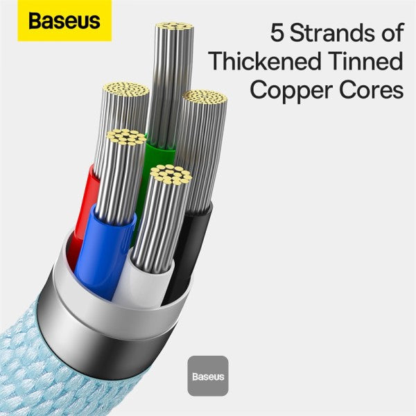 Baseus Crystal Shine Series Type C Cable - Lightning Fast Charging Power Delivery 20W 12M - Blue