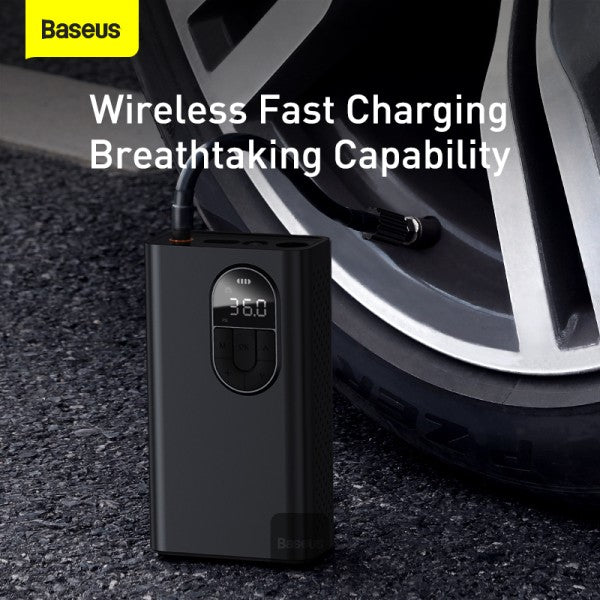 Baseus Energy Source Inflator Pump Electric Digital Display Air Pump for Car Bike Motorcycle - Black