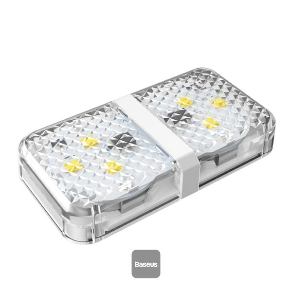 Baseus 4Pcs 6 LEDs Car Door Warning Light Safety Anti-collision Flash Lights Wireless Magnetic Signal Lamp