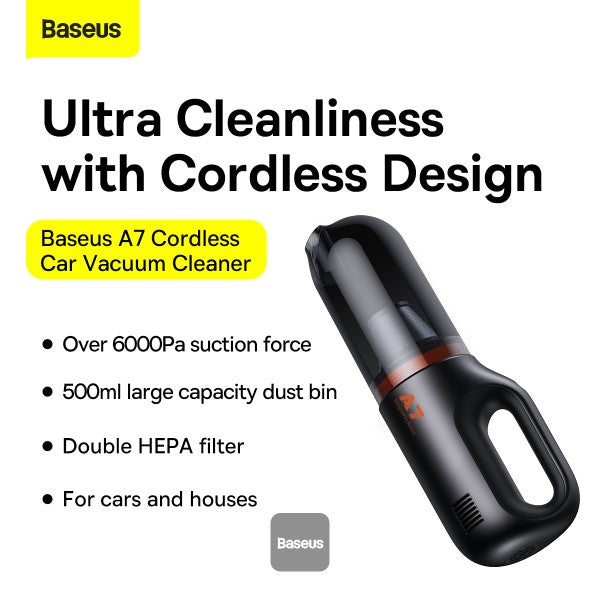 Baseus A7 Cordless Car Vacuum Clear