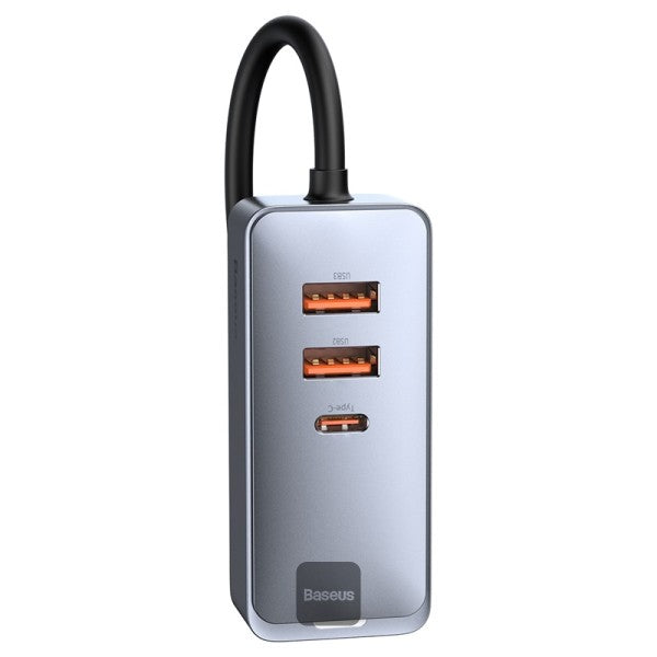 Baseus Share Together 3x USB USB Type C car charger 120W PPS Quick Charge Power Delivery gray