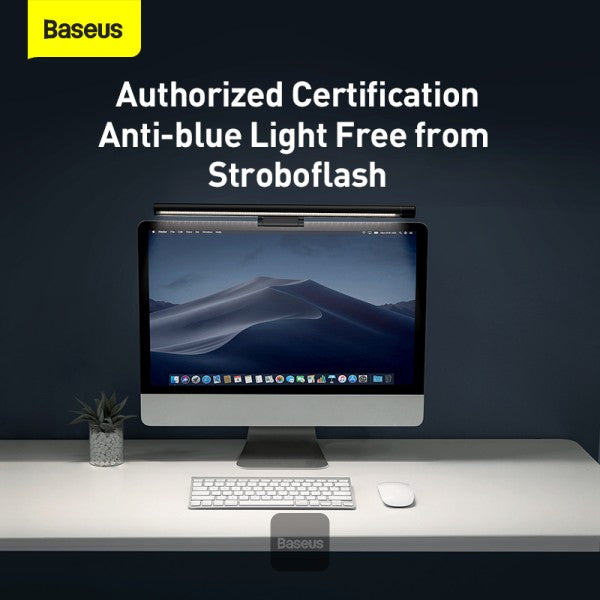 Baseus I-Wok Pro Computer Monitor Light - Stepless Dimming Monitor Lamp Eye-Care LED Bar - Black