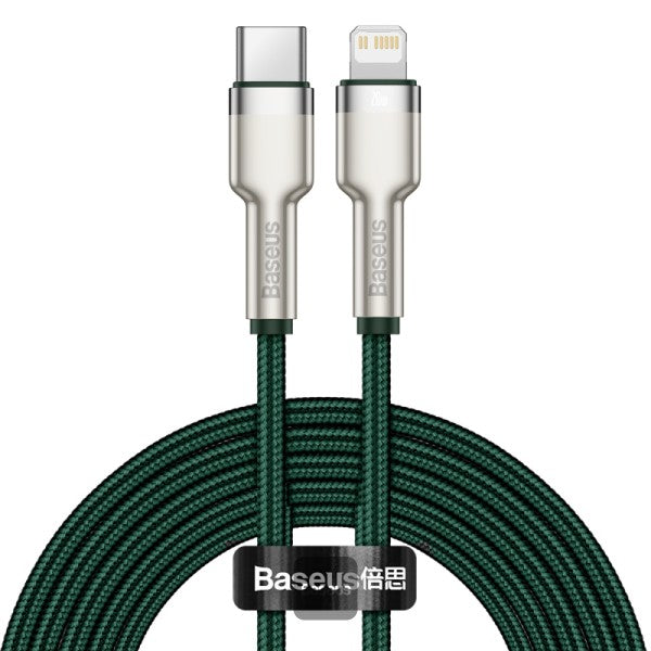 Baseus Cafule Series Metal Data Cable Type-C to Lightning iPhone PD 20W 2M - Green