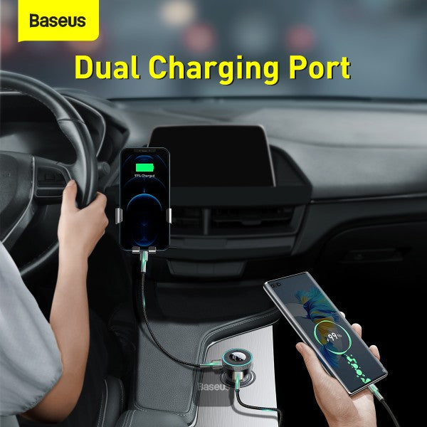 Baseus Enjoy Car Wireless MP3 Charger (Wireless 50+5V 34A) Black