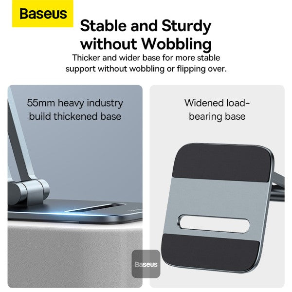 Baseus Desktop Biaxial Foldable Metal Stand (for Phones) Grey