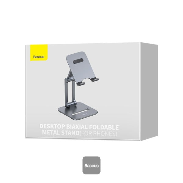 Baseus Desktop Biaxial Foldable Metal Stand (for Phones) Grey