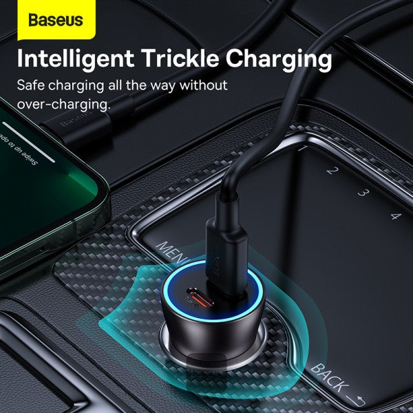 Baseus Golden Contactor Pro car charger 2x USB-C 40W gray