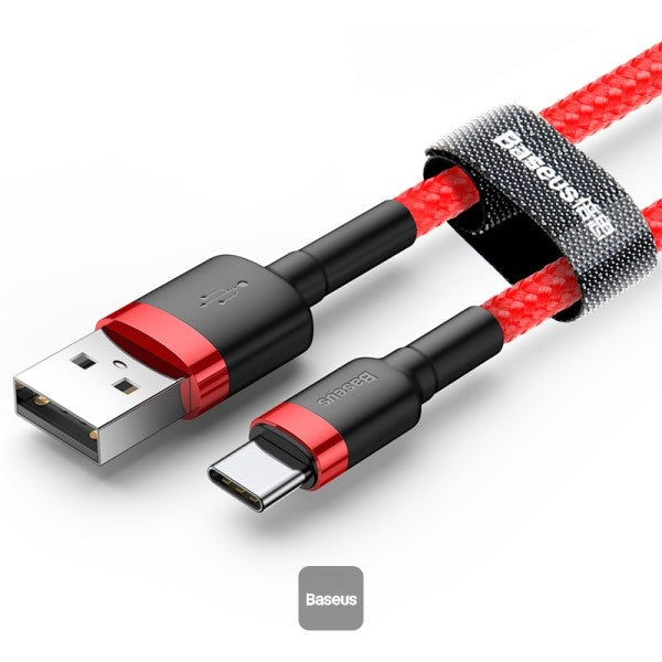 Baseus Cafule Cable Durable Nylon Braided Wire USB USB-C Qc30 2a 2m Red