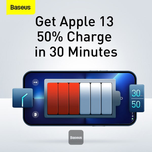 Baseus Compact quick charger USB Type C 2x USB 30W 3A Power Delivery Quick Charge black EU