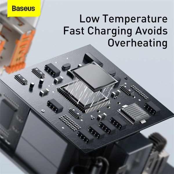 Baseus Compact quick charger USB Type C 2x USB 30W 3A Power Delivery Quick Charge white EU