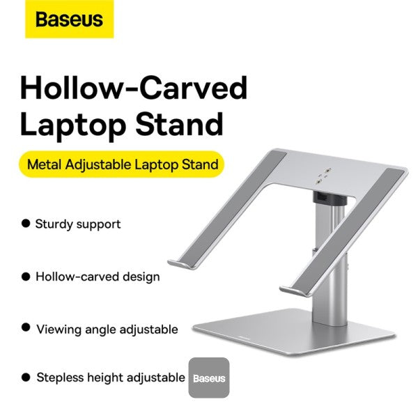 Baseus Metal Adjustable Laptop Stand Compatible With 11 To 173 Inches Silver