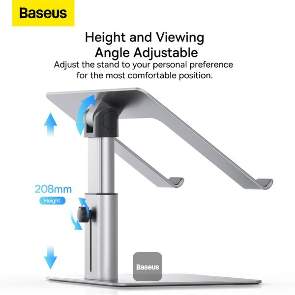 Baseus Metal Adjustable Laptop Stand Compatible With 11 To 173 Inches Silver