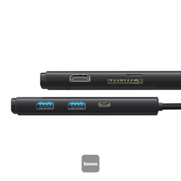 Baseus Lite Series multifunctional HUB USB Type C - 2 x USB 30 USB Type C PD HDMI 14 SD TF Black
