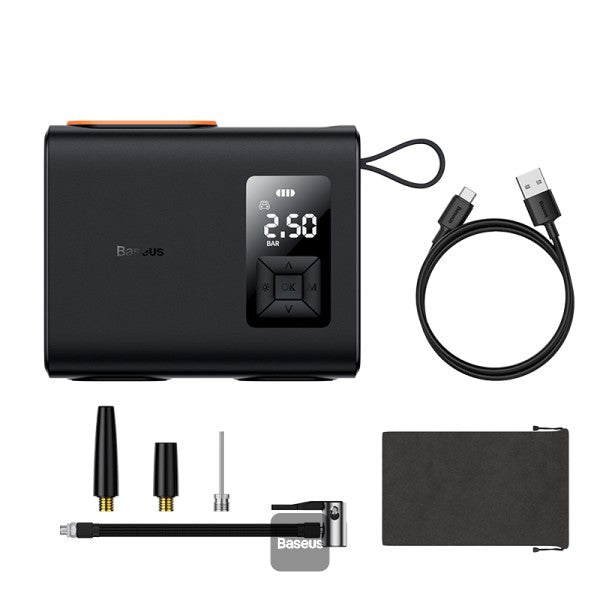 Baseus Mega Energy Pump Dual Cylinder Wireless Inflator Black