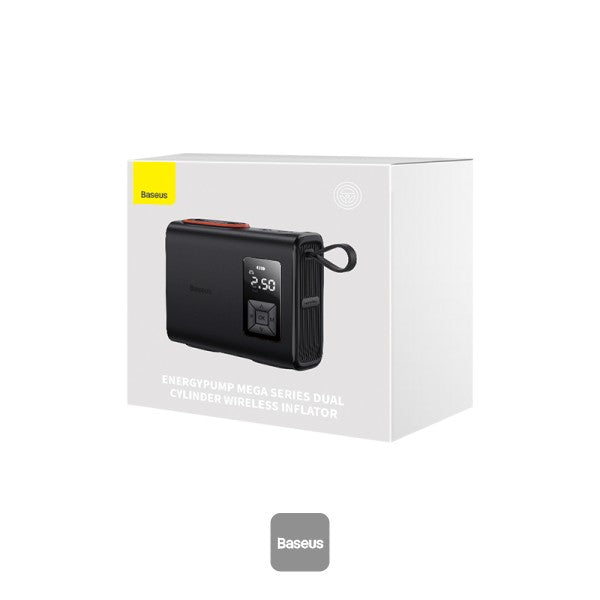 Baseus Mega Energy Pump Dual Cylinder Wireless Inflator Black