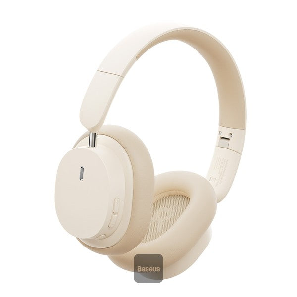 Baseus Bowie D05 Wireless Bluetooth Headset Foldable HiFi Stereo Music Headphone Creamy - White