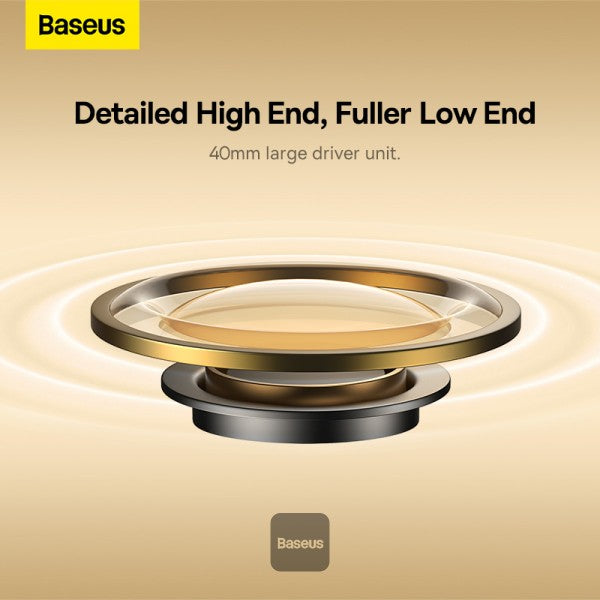 Baseus Bowie D05 Wireless Bluetooth Headset Foldable HiFi Stereo Music Headphone Creamy - White