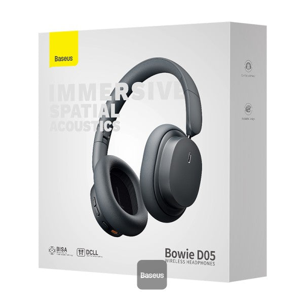 BASEUS Bowie D05 Wireless Bluetooth Headset Foldable HiFi Stereo Music Headphone - Grey