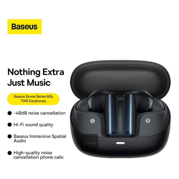 Baseus Bowie M2s True Wireless Earphones - Cluster Black