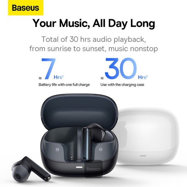 Baseus Bowie M2s True Wireless Earphones - Moon White