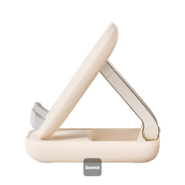 Baseus Seashell Series Folding Phone Stand (with Mirror) Baby Pink Beige
