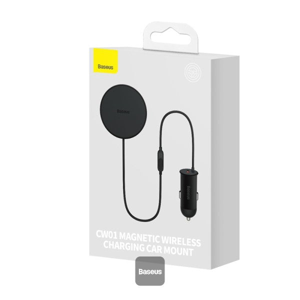 Baseus CW01 Magnetic Wireless Charging Car Mount 40W - Wireless Charging 15w+Type-C 25W - Black
