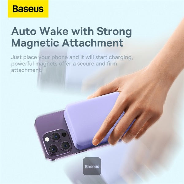 Baseus Airpow Magnetic Mini Wireless Fast Charge Power Bank 20000mAh 20W - Purple