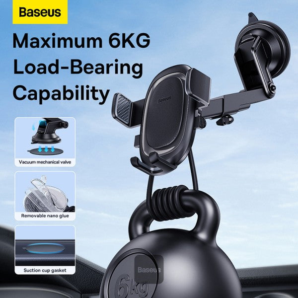 Baseus UltraControl Pro Series Clamp-Type Car Holder Set Cluster Black