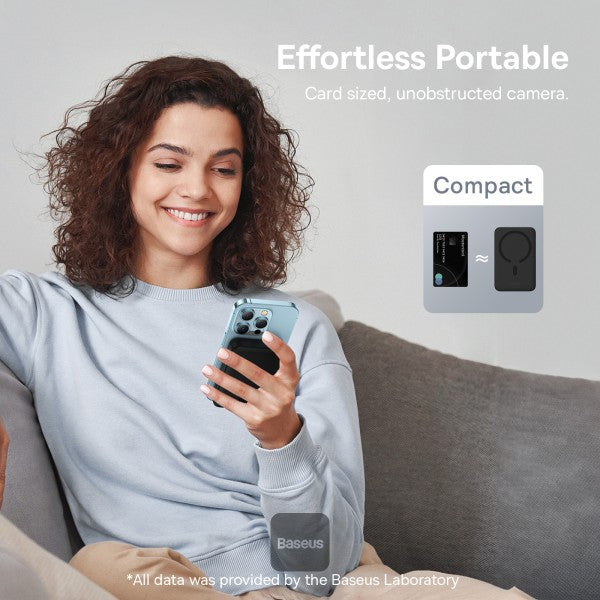 Baseus 10000mAh Magnetic Mini Wireless Fast Charge Magsafe Power Bank PD 30W With USB-C Cable - Black