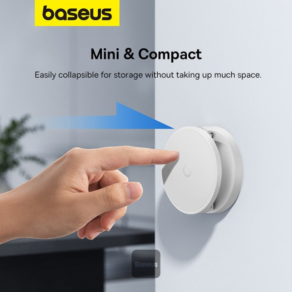 Baseus MagPro Foldable Magnetic Phone Holder 360° Rotatable Adjustable Arm Wall-Mounted Stand - White