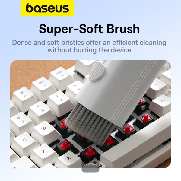 Baseus 8-in-1 Multi-Functional Cleaning Kit for Laptop Screen Keyboard and Earbuds - White