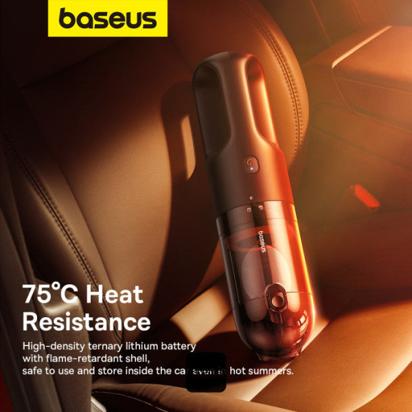 Baseus AP01 Wireless Handy Vacuum Cleaner with Disposable Dust Bags for Home & Car | Rechargeable 5000 Pa - Black