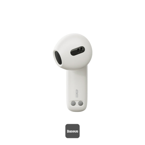Baseus C-Mic CM10 Solar Charging Single Ear Wireless Earphone for Car - White