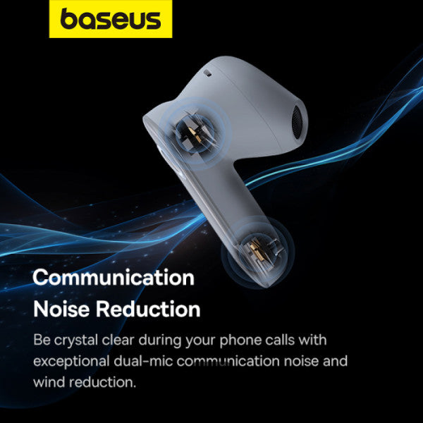 Baseus C-Mic CM10 Solar Charging Single Ear Wireless Earphone for Car - White
