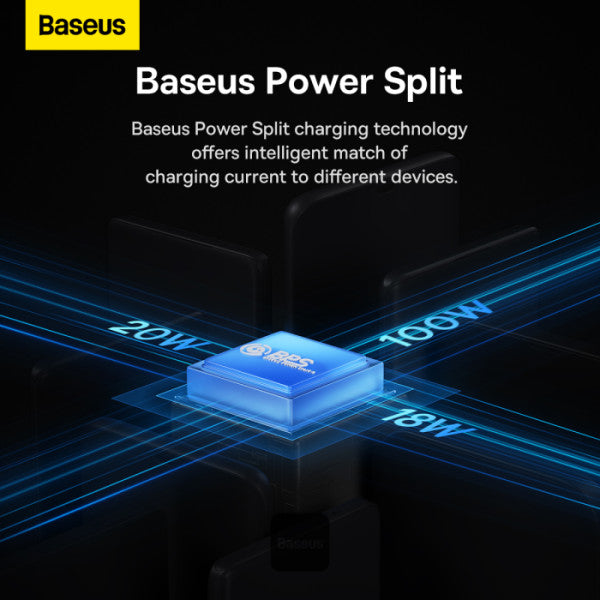 Baseus Flash Series II 3 In 1 Fast Charging Cable Type-C To M+L+C 100W 15M - Blue
