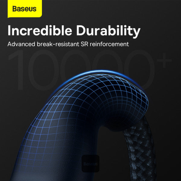 Baseus Flash Series II 100W Fast Charging Multi Cable 3 in 2 Cable | Type-C + USB-A To Type C + Lightning + Micro USB 12M - Dark Blue